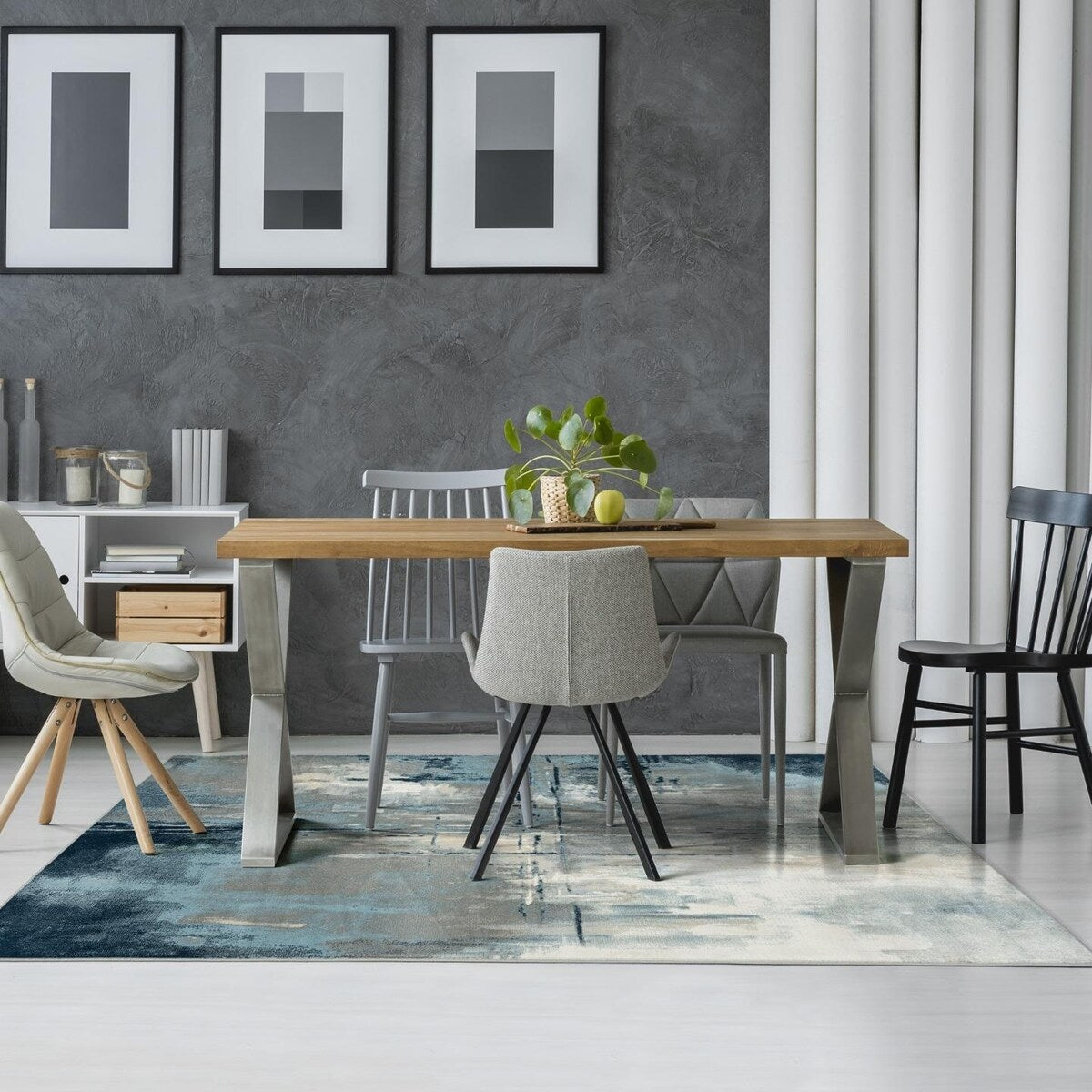 Luxe Weavers Distressed Modern Abstract Area Rug, Indoor Carpet