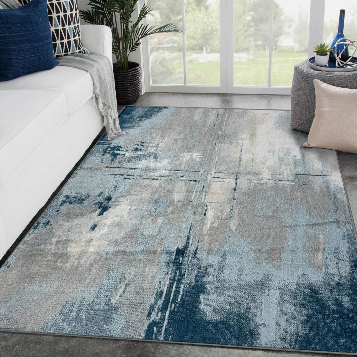 Luxe Weavers Distressed Modern Abstract Area Rug, Indoor Carpet