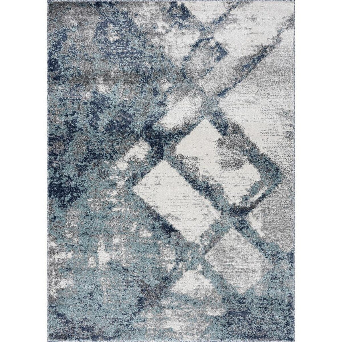 Luxe Weavers Lagos Collection 7926 Blue 2x3 Art Deco Area Rug