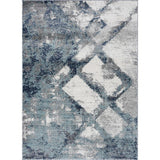 Luxe Weavers Lagos Collection 7926 Blue 2x3 Art Deco Area Rug