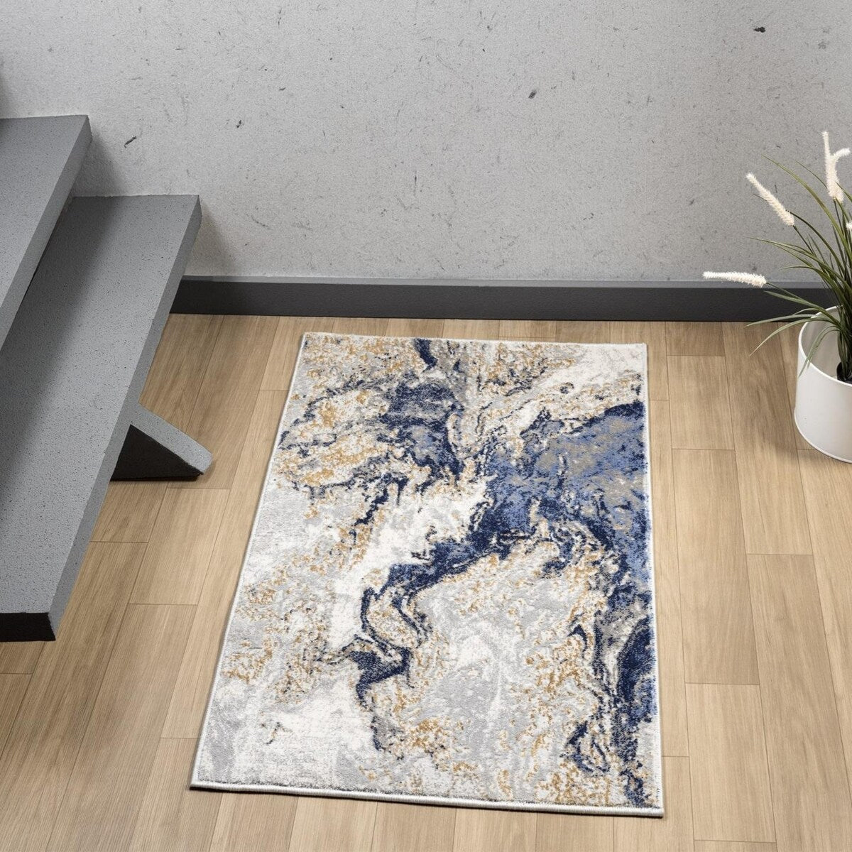 Luxe Weavers Marble Abstract Area Rug, Non-Shedding Carpet