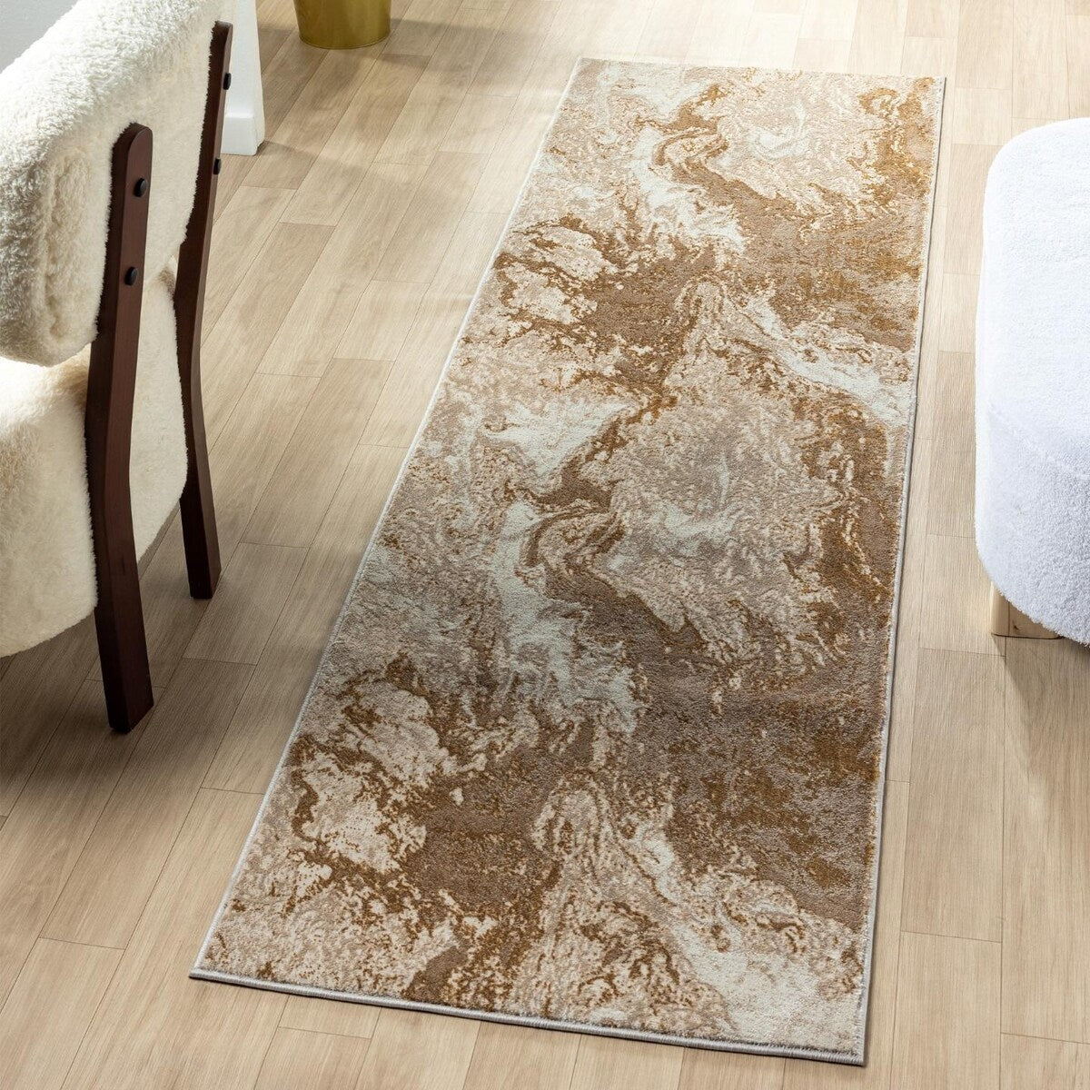 Luxe Weavers Marble Abstract Area Rug, Non-Shedding Carpet