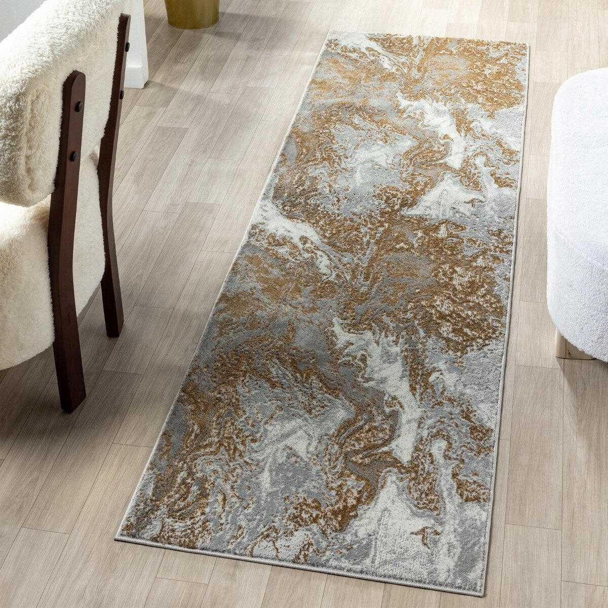 Luxe Weavers Marble Abstract Area Rug, Non-Shedding Carpet