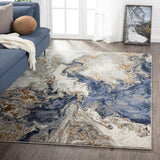 Luxe Weavers Marble Abstract Area Rug, Non-Shedding Carpet