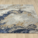 Luxe Weavers Marble Abstract Area Rug, Non-Shedding Carpet