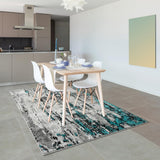 Luxe Weavers Modern Distressed Abstract Area Rug