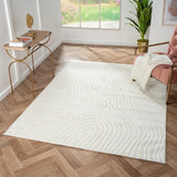 Luxe Weavers Modern Swirl Area Rug Geometric Carpet for Living Room