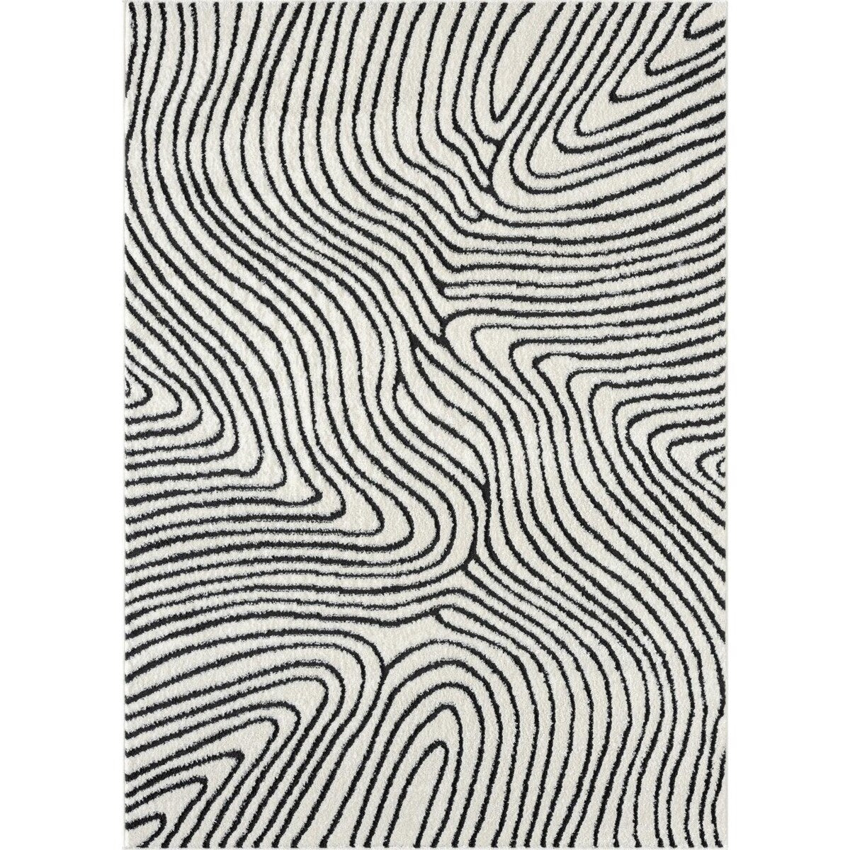 Luxe Weavers Modern Swirl Area Rug Geometric Carpet for Living Room