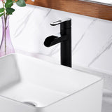 Luxier BSH16-T Waterfall Single Handle 1-Hole Vessel Bathroom Faucet with Drain