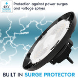 Luxrite 100/120/150W UFO High Bay LED Shop Lights, Up to 22500 Lumens, 3CCT, 5FT Hardwire Cable, IP65, UL 2 Pack