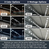 Luxrite 100/120/150W UFO High Bay LED Shop Lights, Up to 22500 Lumens, 3CCT, 5FT Hardwire Cable, IP65, UL 2 Pack