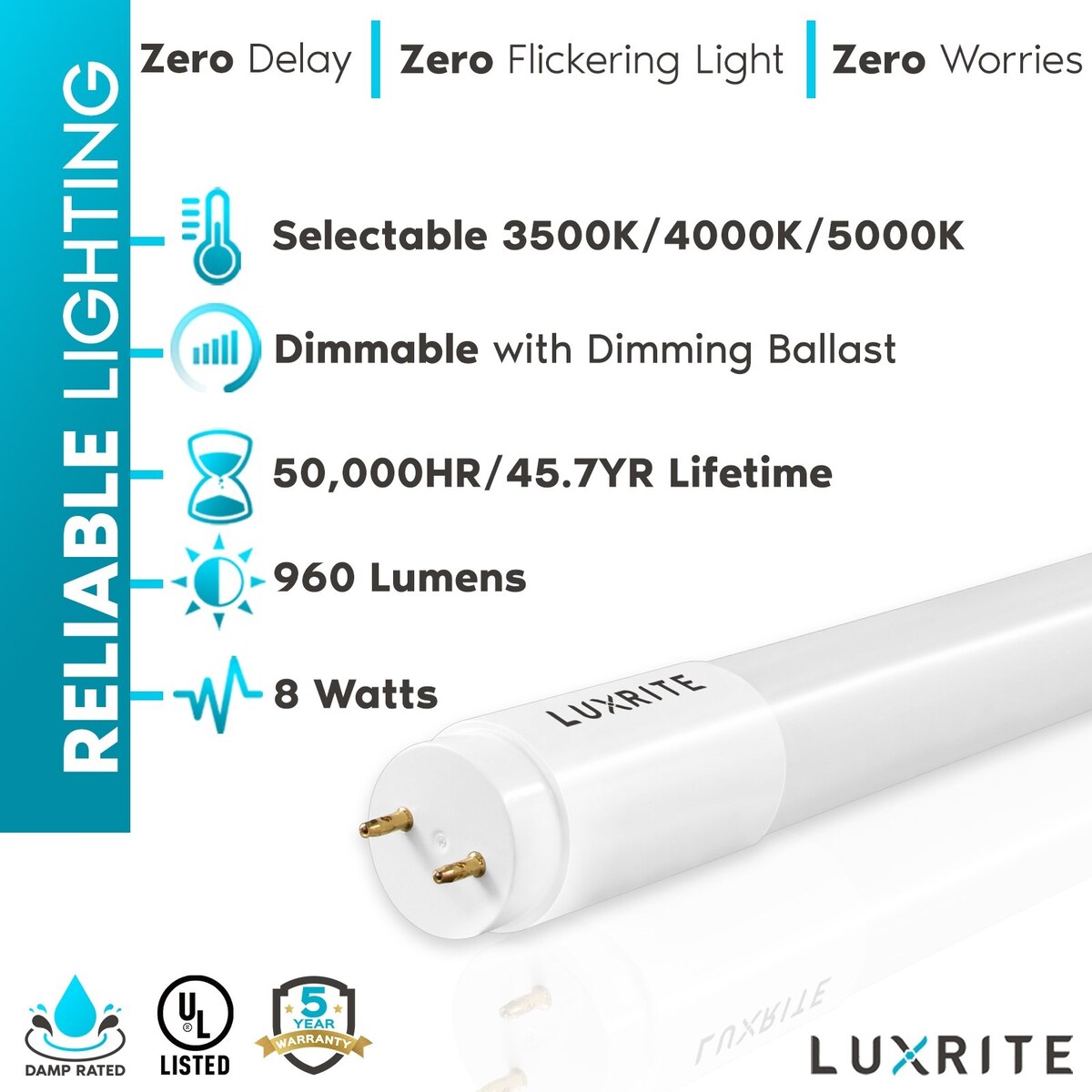 3 color led tube light outlet