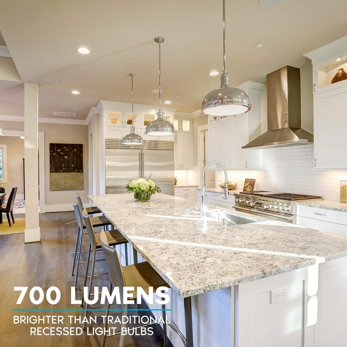 Luxrite 4 Inch Dimmable LED Recessed Lights, 10W (60W Equivalent), 700 Lumens, Baffle Trim, IC & Damp Rated (12 Pack)