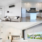Luxrite 4 Inch LED Recessed Light, 15W, 5 Color Selectable, 1100 Lumens, Dimmable, Wet Rated - White Black Trim 4-Pack