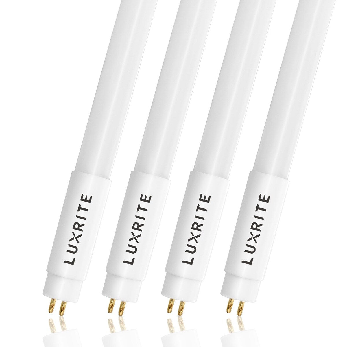 Luxrite 4FT T5 LED Tube Lights, 24W=54W, 45.78", Ballast and Ballast Bypass Compatible, Damp Rated 4 Pack - N/A