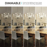 Luxrite 4W Vintage Candelabra LED Bulbs Dimmable, 400 Lumens, 40W Equivalent, Flame Tip Clear Glass, E12 Base (12 Pack)