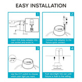 Luxrite 4" LED Recessed Lights, 14W=75W, 5 Color Options, 950 Lumens, Dimmable, Wet Rated,Baffle Trim 6 Pack