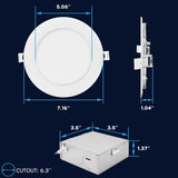 Luxrite 6 inch Smart LED Recessed Lighting, RGBW Color Changing, WiFi and Voice Control, Alexa and Google Home