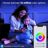 Luxrite 6 inch Smart LED Recessed Lighting, RGBW Color Changing, WiFi and Voice Control, Alexa and Google Home