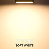 Luxrite 6 Inch Square Surface Mount LED Ceiling Light, 15W, 1000 Lumens, Dimmable, Wet Rated, Energy Star, White Finish