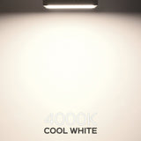 Luxrite 6 Inch Square Surface Mount LED Ceiling Light, 15W, 1000 Lumens, Dimmable, Wet Rated, Energy Star, White Finish
