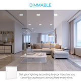 Luxrite 6 Inch Square Surface Mount LED Ceiling Light, 15W, 1000 Lumens, Dimmable, Wet Rated, Energy Star, White Finish