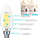Luxrite Candelabra LED Light Bulbs 100W Equivalent 800 Lumens 7W B11 Dimmable Damp Rated UL Listed E12 24 Pack