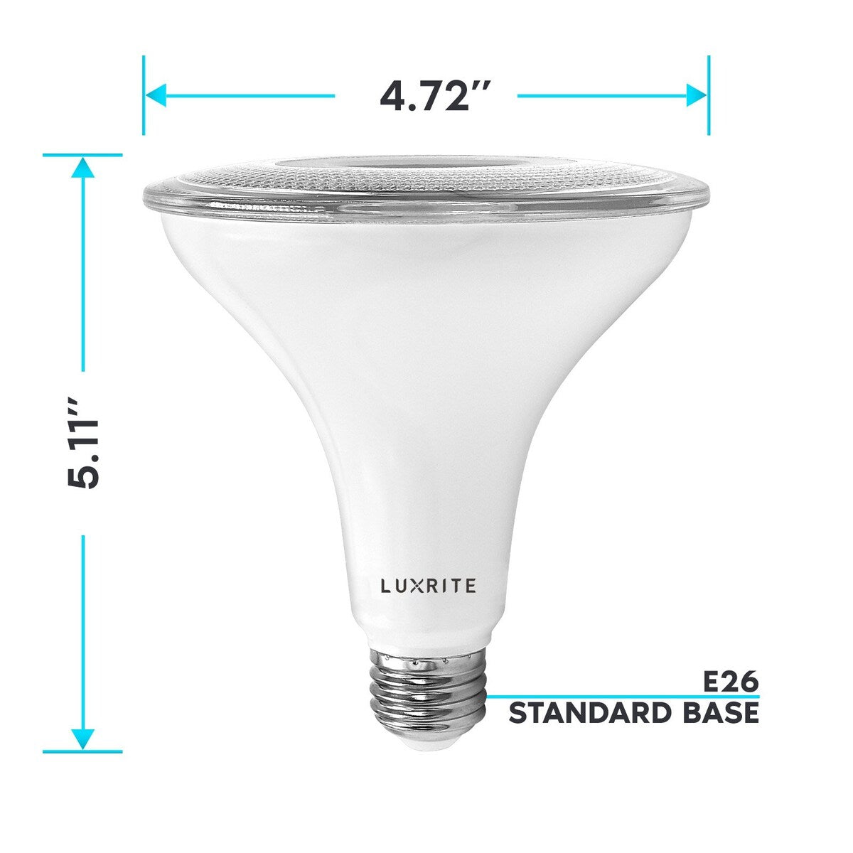 Luxrite Dusk to Dawn PAR38 LED Bulb 90W Equivalent 1250 Lumens Wet Rated UL Listed E26 Base 2 Pack