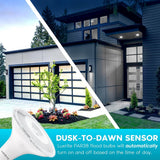 Luxrite Dusk to Dawn PAR38 LED Bulb 90W Equivalent 1250 Lumens Wet Rated UL Listed E26 Base 2 Pack