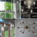 Luxrite LED Edison Bulbs 75W Equivalent ST19 ST58 4000K Cool White 800 Lumens Dimmable 8W Damp Rated UL E26 4 Pack