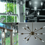 Luxrite LED Edison Bulbs 75W Equivalent ST19 ST58 5000K Bright White 800 Lumens Dimmable 8W Damp Rated UL E26 4 Pack