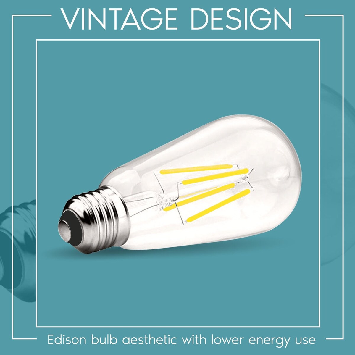 Luxrite LED Edison Bulbs 75W Equivalent ST19 ST58 5000K Bright White 800 Lumens Dimmable 8W Damp Rated UL E26 4 Pack
