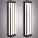 Luxrite LED Outdoor Wall Sconce, 24in Outdoor Wall Light, Black Aluminum, 3CCT 3000K 4000K 5000K, 26W, ETL, IP65 2-Pack