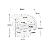 Luxurious 360 Degree Swivel Cuddle Barrel Sofa Chair, Perfect for Living Room and Office