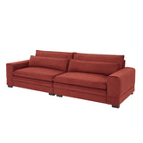 Luxurious Comfort 2-Seater Upholstered Sofa Couch, Combo Item Loveseat Couch for Living Room with 2 Pillows