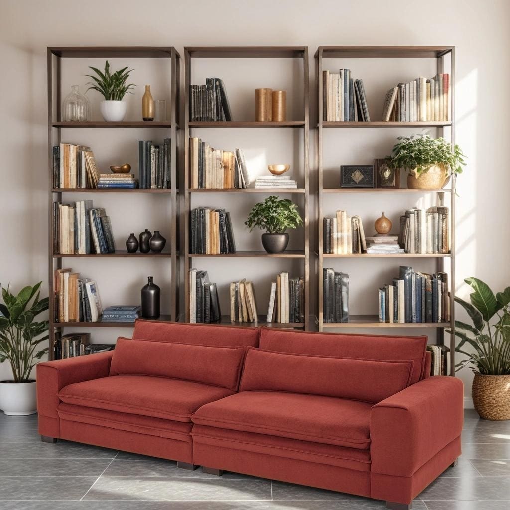 Luxurious Comfort 2-Seater Upholstered Sofa Couch, Combo Item Loveseat Couch for Living Room with 2 Pillows