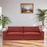 Luxurious Comfort 2-Seater Upholstered Sofa Couch, Combo Item Loveseat Couch for Living Room with 2 Pillows