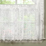 White Lace Luxurious Old World-style Kitchen Curtains Tiers, Shade or Valances