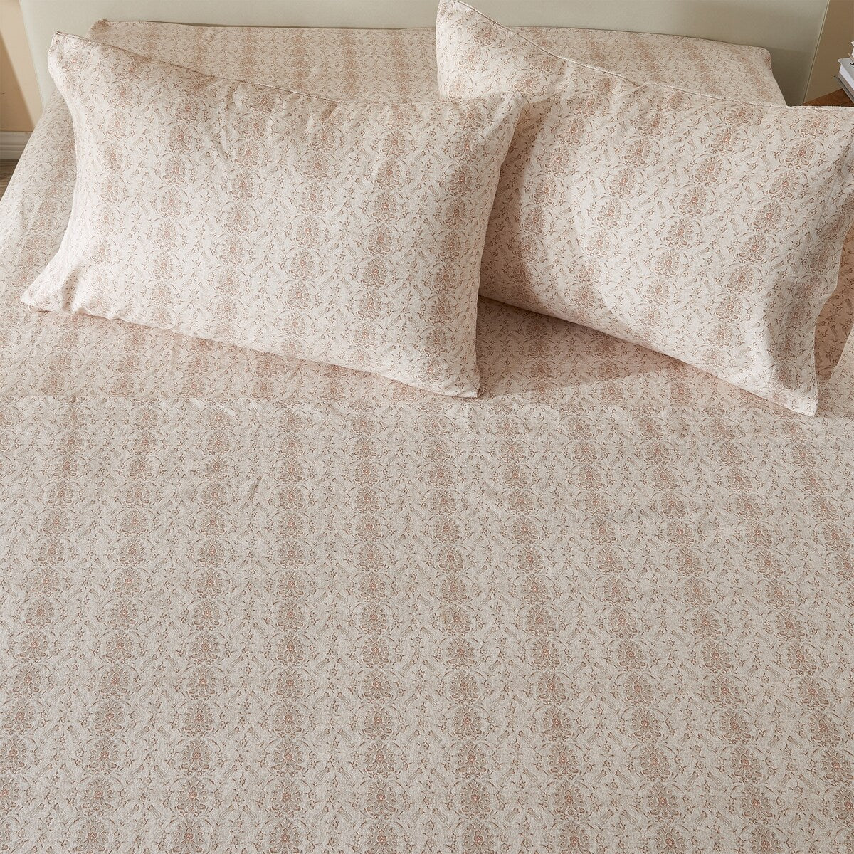 Patina Vie Maison 100% Turkish Cotton Flannel Vintage-Inspired Floral Sheet Set