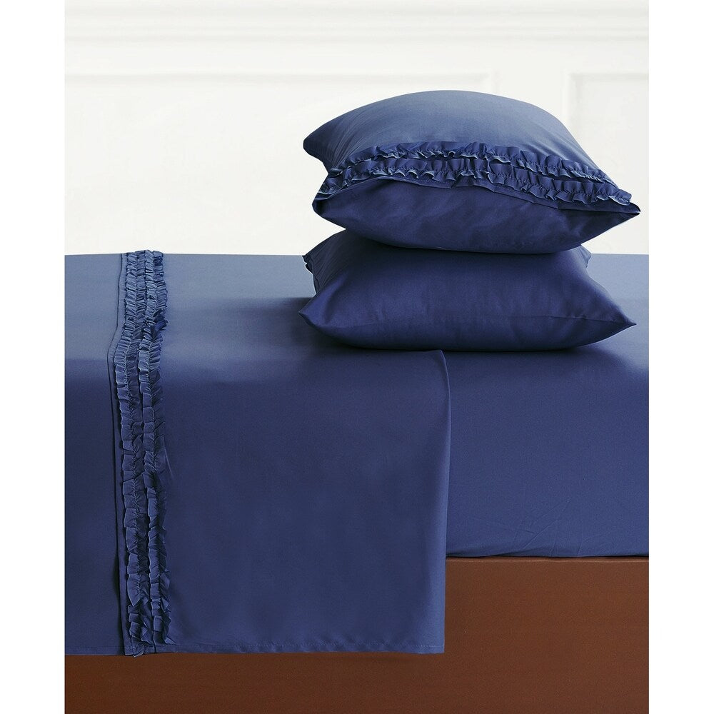 Luxuriously Soft and Romantic Design Ruffled Bed Sheet Sets