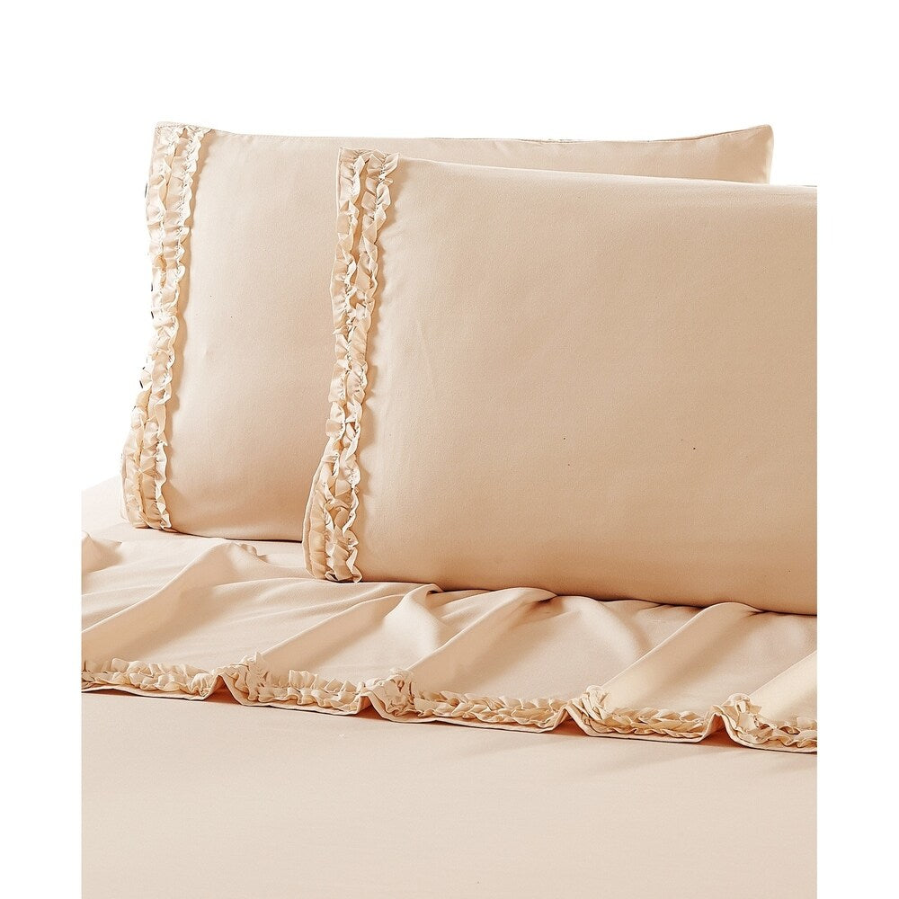 Luxuriously Soft and Romantic Design Ruffled Bed Sheet Sets