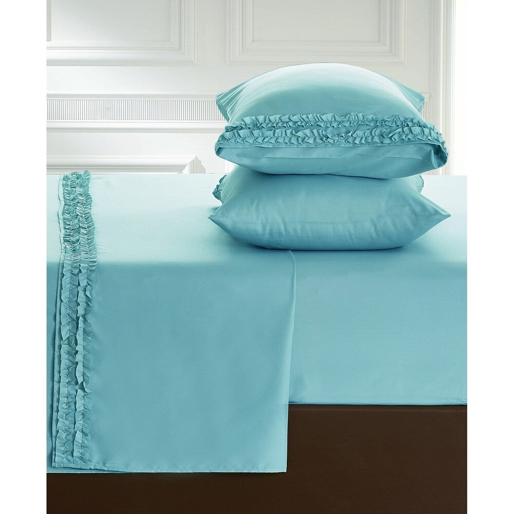 Luxuriously Soft and Romantic Design Ruffled Bed Sheet Sets