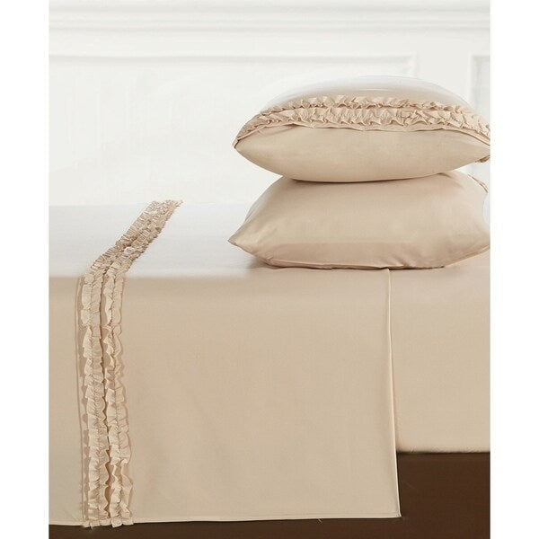 Luxuriously Soft and Romantic Design Ruffled Bed Sheet Sets