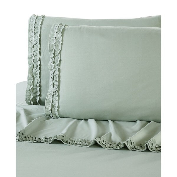 Luxuriously Soft and Romantic Design Ruffled Bed Sheet Sets