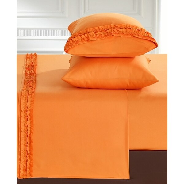 Luxuriously Soft and Romantic Design Ruffled Bed Sheet Sets