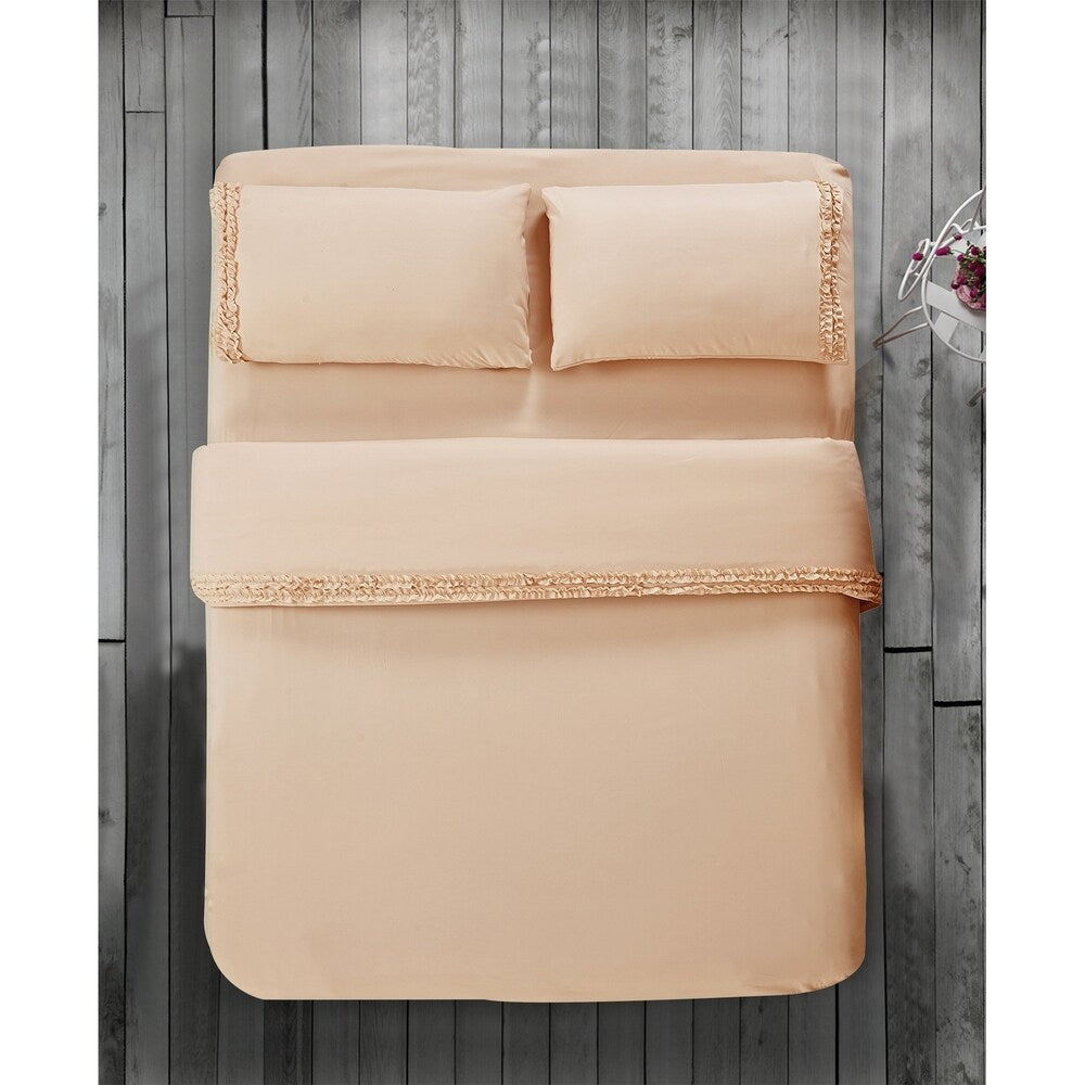 Luxuriously Soft and Romantic Design Ruffled Bed Sheet Sets