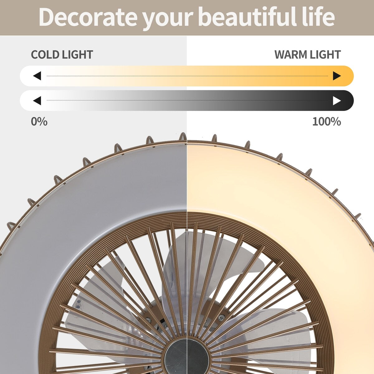 Luxury Ceiling Fan with Lights,Suitable For Bathroom