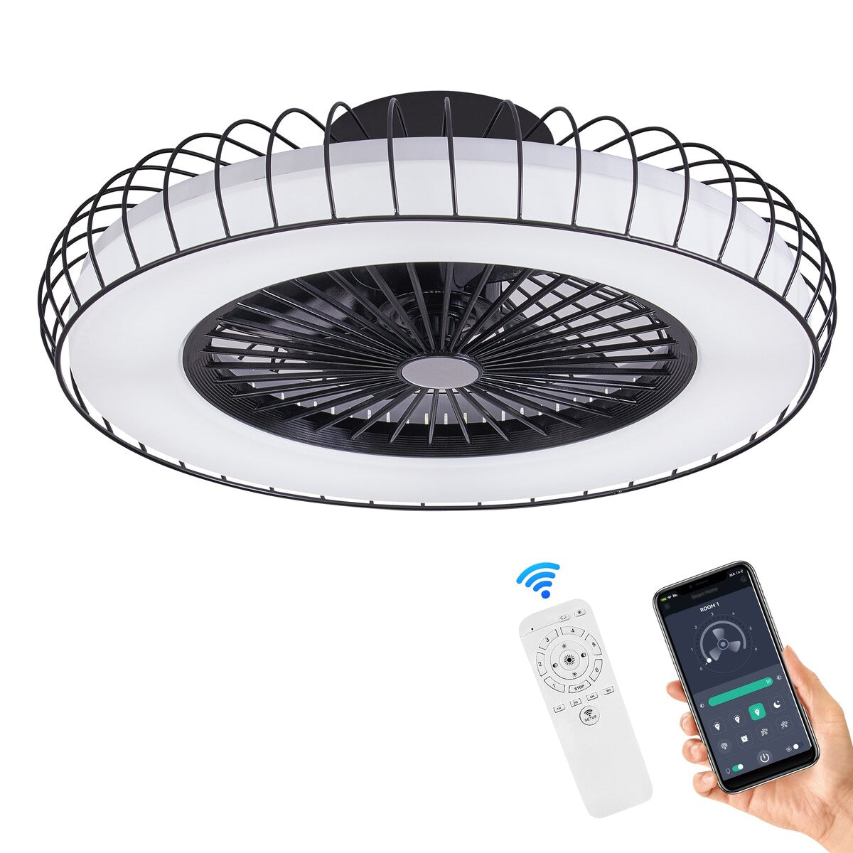 Luxury Ceiling Fan with Lights,Suitable For Bathroom