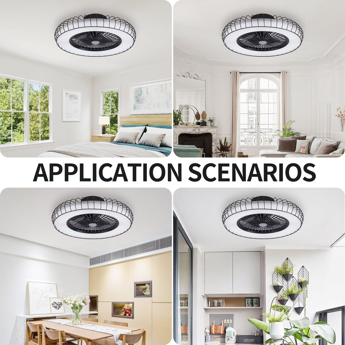 Luxury Ceiling Fan with Lights,Suitable For Bathroom