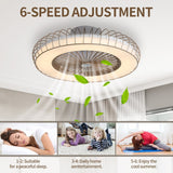 Luxury Ceiling Fan with Lights,Suitable For Bathroom